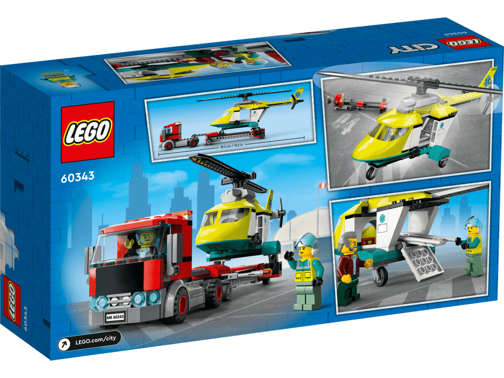 LEGO 60343 Pelastushelikopterin kuljetusauto - ALETUU.FI