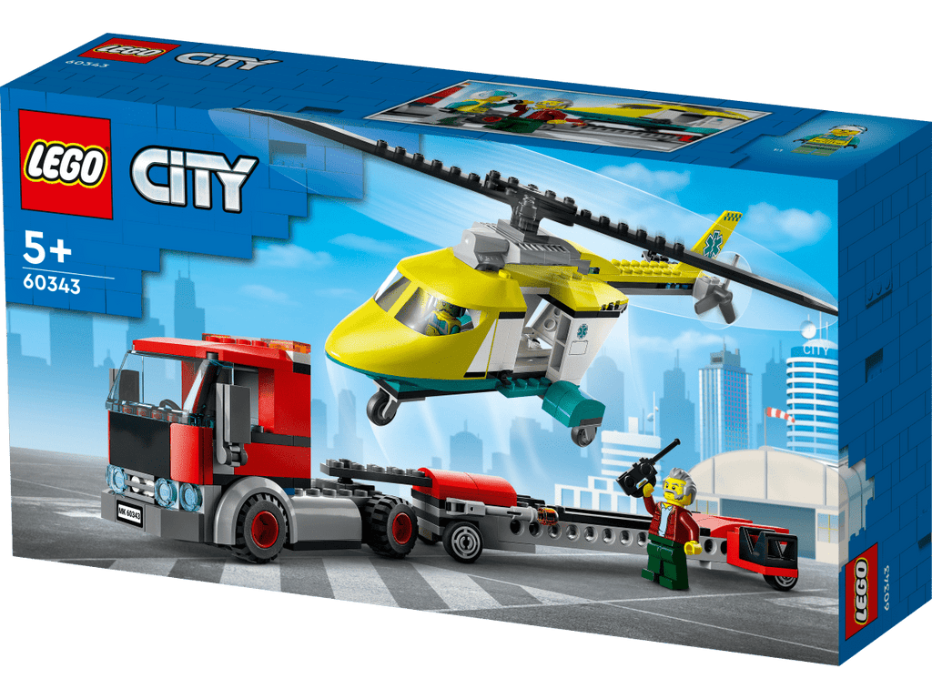LEGO 60343 Pelastushelikopterin kuljetusauto - ALETUU.FI