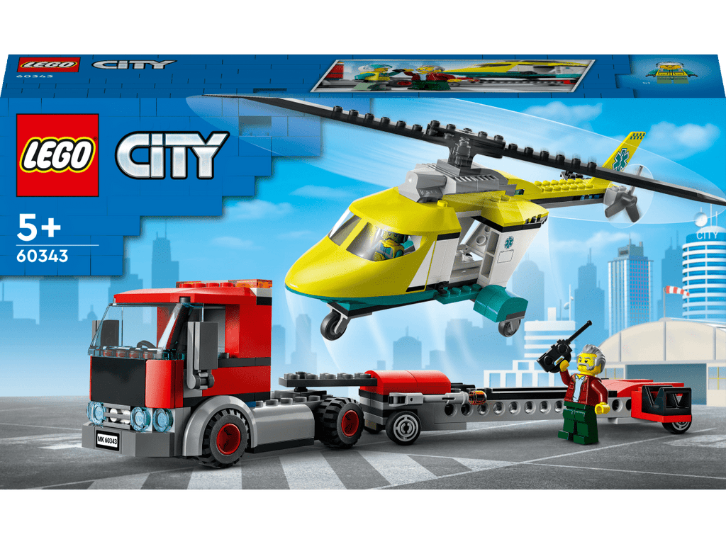LEGO 60343 Pelastushelikopterin kuljetusauto - ALETUU.FI