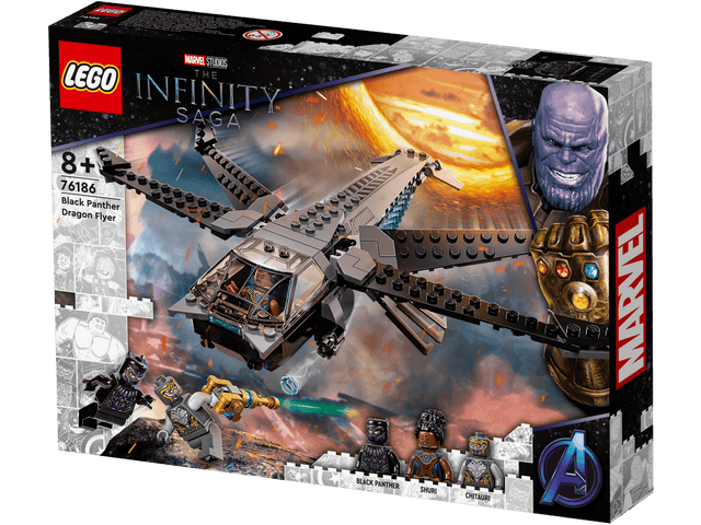 LEGO 76186 Mustan Pantterin lohikäärmelentokone - ALETUU.FI