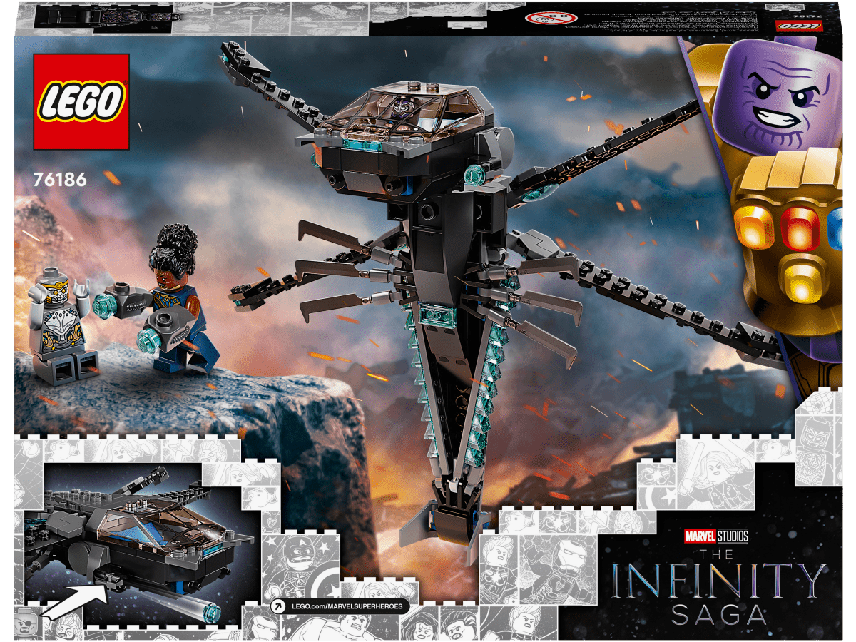 LEGO 76186 Mustan Pantterin lohikäärmelentokone - ALETUU.FI