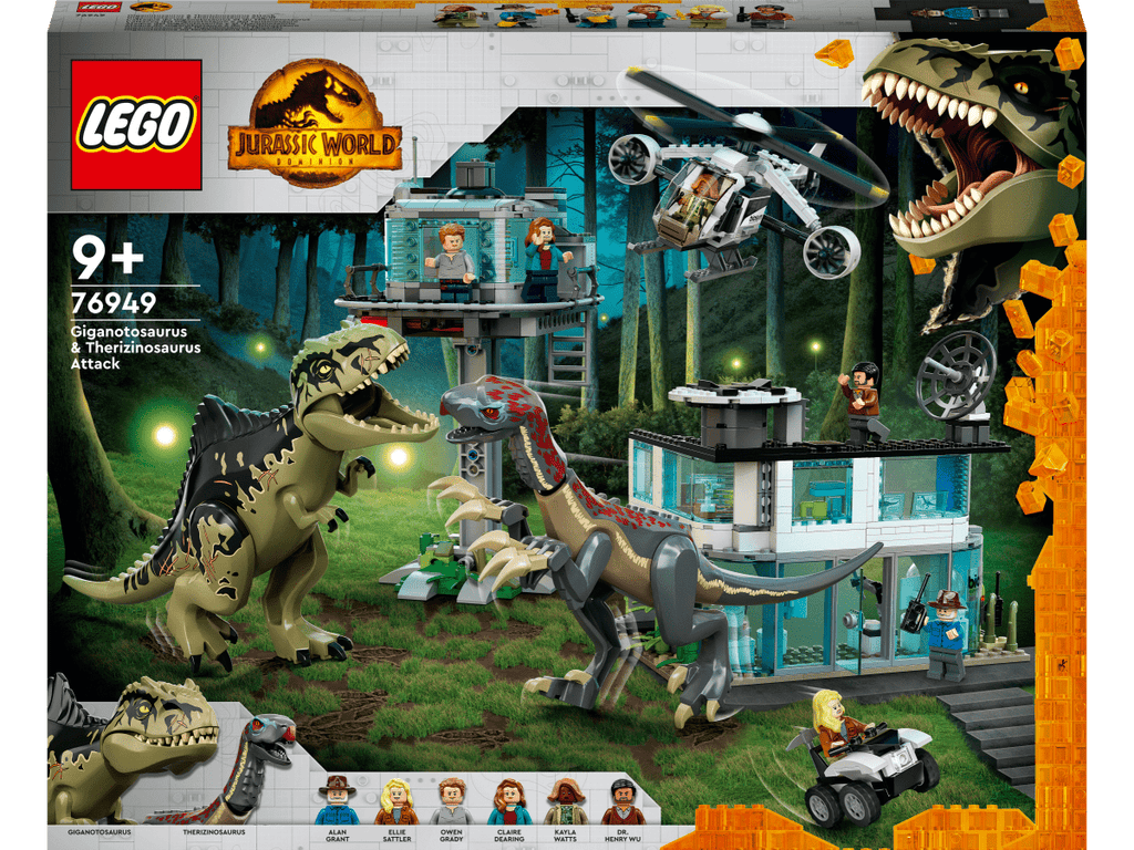 LEGO 76949 Giganotosauruksen ja Therizinosauruksen hyökkäys - ALETUU.FI